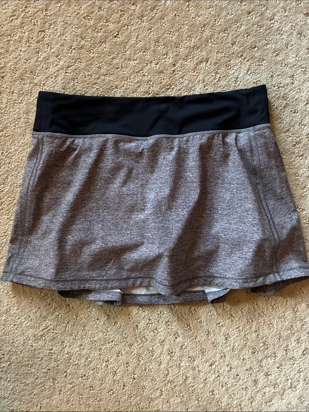 Lululemon Women's Gray Active Skort with Black Waistband